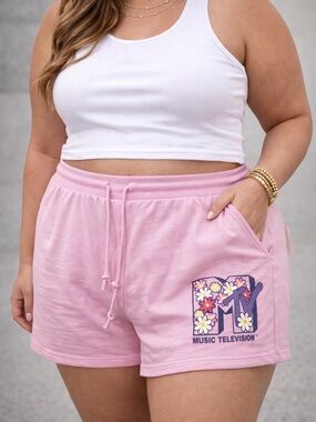 💖🎶 MTV Graphic Lounge Shorts – NWT – Sz 3X 🎶💖